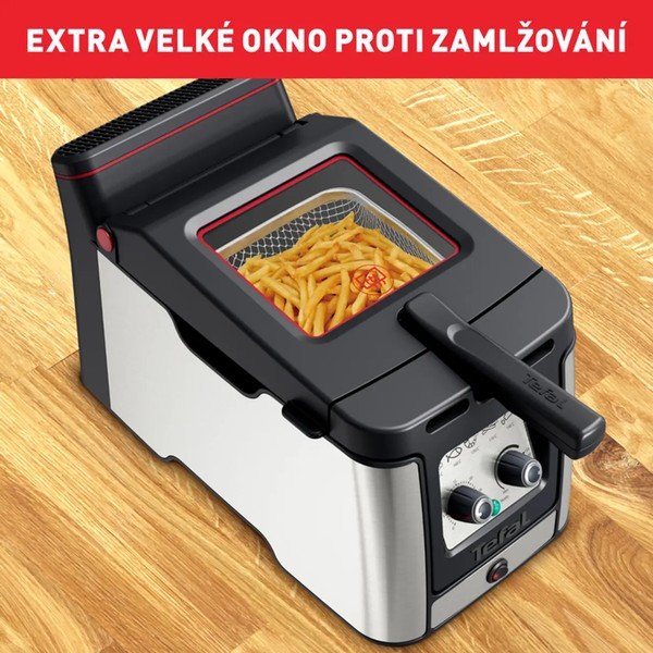 Friggitrice in nero opaco e argento Clear Duo FR600D10 - Tefal-image-4