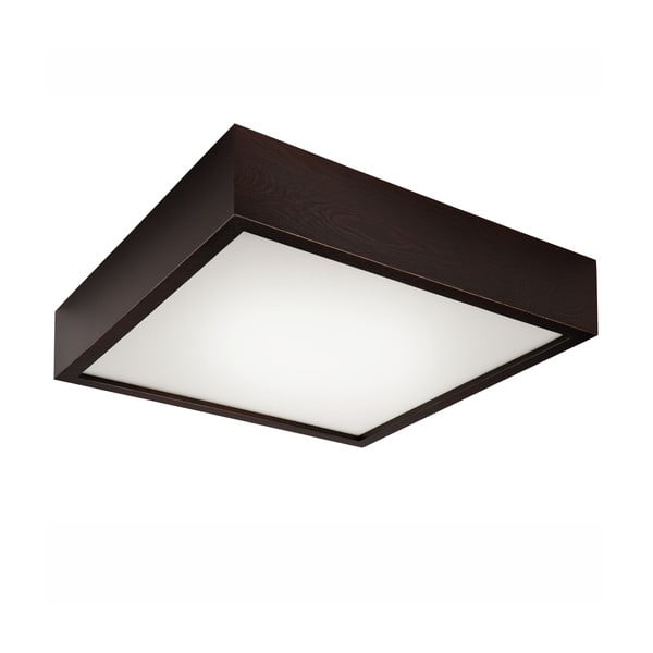 Lampada da soffitto marrone scuro con paralume in vetro 37,5x37,5 cm Quadro - LAMKUR