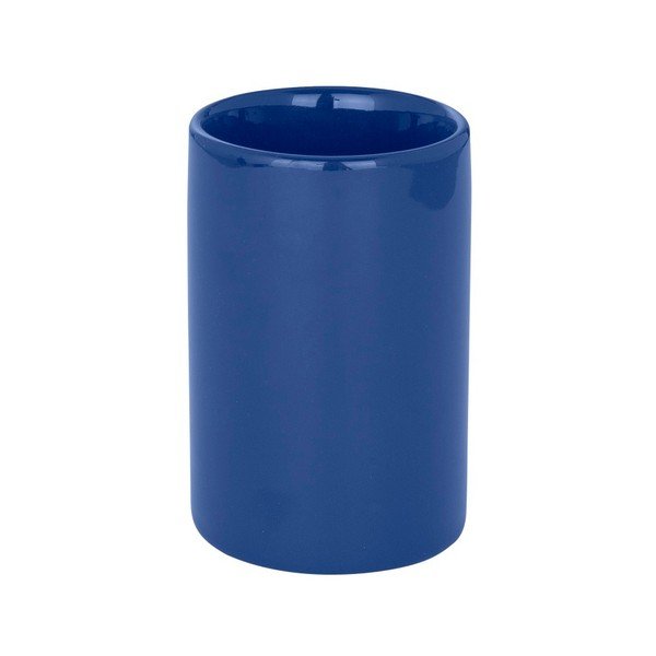 Tmavě modrý kelímek na zubní kartáčky Wenko Polaris Dark Blue-image-1
