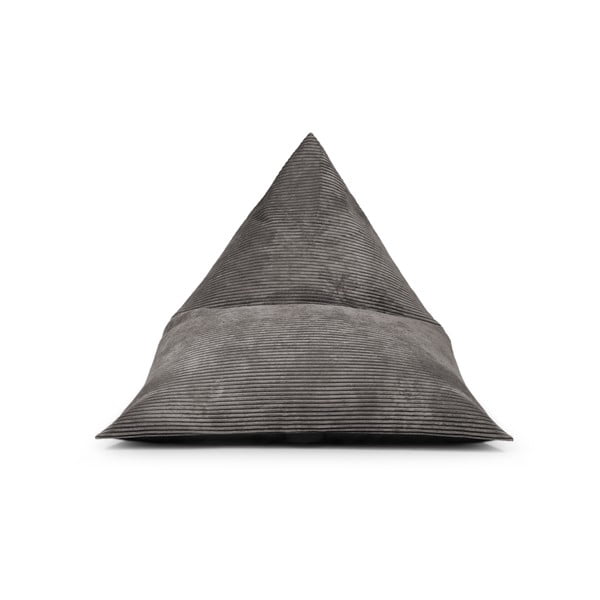 Puof a sacco nero con rivestimento in velluto a coste Razz – SLOWDOWN-image-2