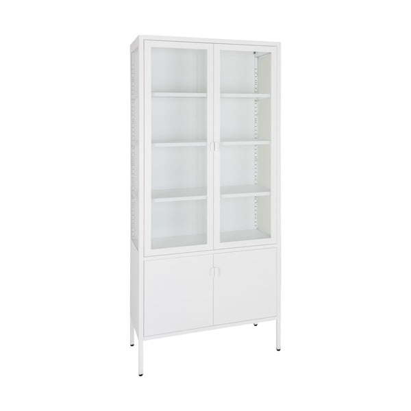 Vetrina metallica bianca 80x180 cm Brisbane - House Nordic-image-1