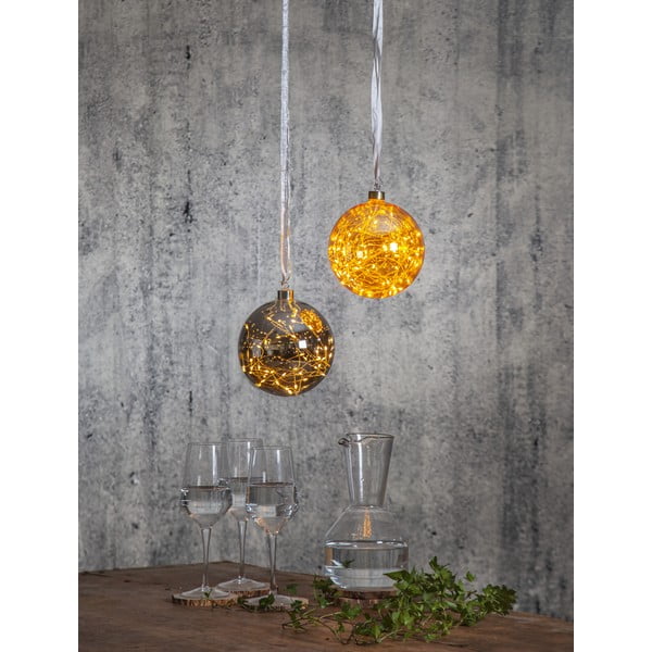 Decorazione luminosa natalizia grigio scuro ø 15 cm Glow - Star Trading-image-1