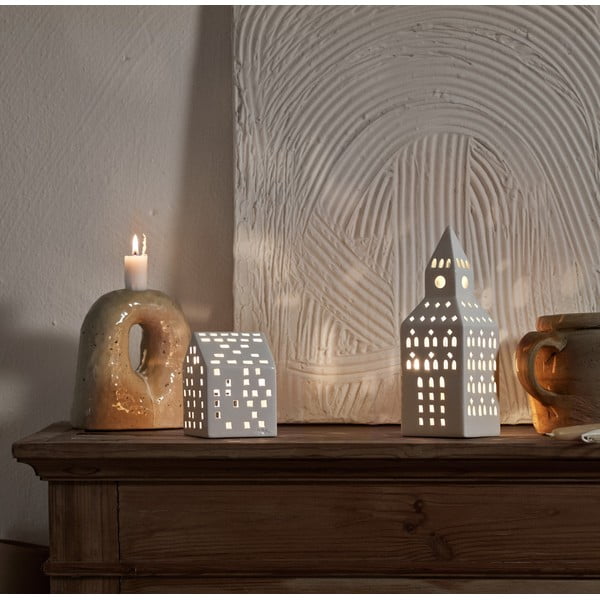 Portacandela in ceramica per lumino Urbania Lighthouse Church Tower – Kähler Design-image-1