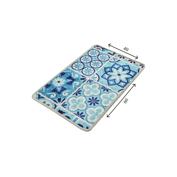 Tappetino da bagno blu 60x40 cm Seramik - Foutastic-image-2