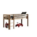 Letto rialzato per bambini in legno di pino 90x200 cm in colore naturale PINO - Vipack