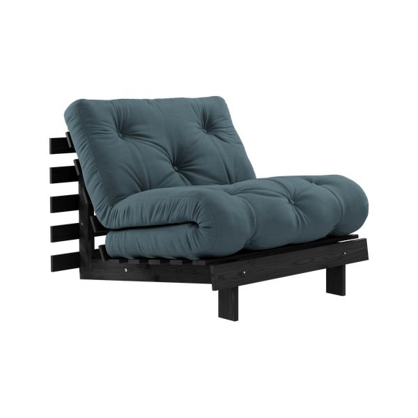 Poltrona in colore petrolio Roots Black Night - Karup Design