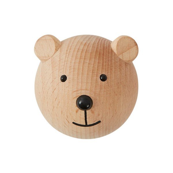 Gancio da parete di colore naturale in faggio massiccio Bear – OYOY Mini