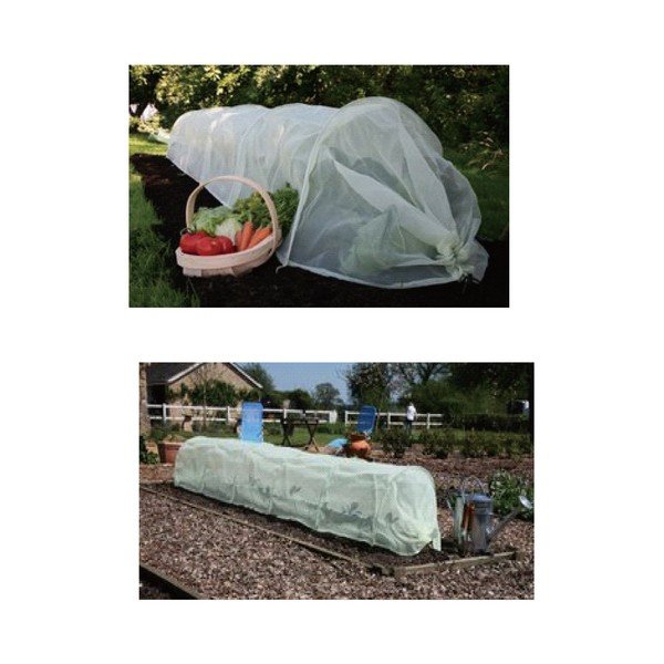 Rete per serra a tunnel per piante bianca in poliestere 300 x 45 x 48 cm - Garden Pleasure-image-2