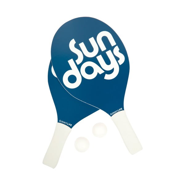 Set di 2 racchette e palline da beach tennis Indigo Nouveau Bleu - Sunnylife-image-2