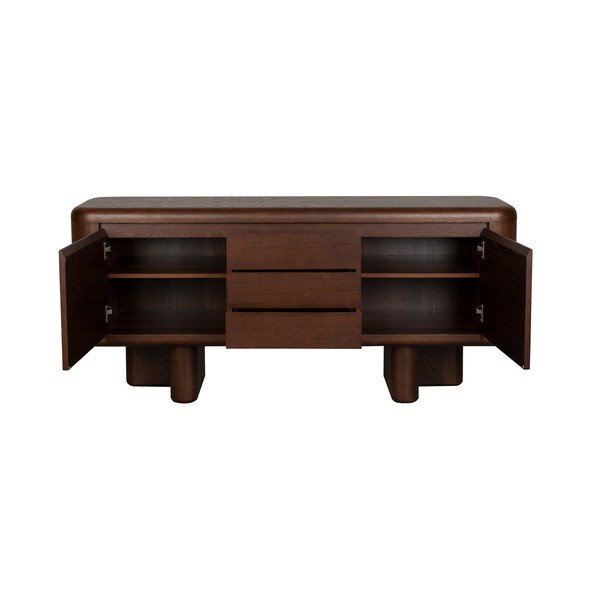 Credenza colore naturale scuro con effetto frassino 160x72x40 cm Herman – Dutchbone-image-2