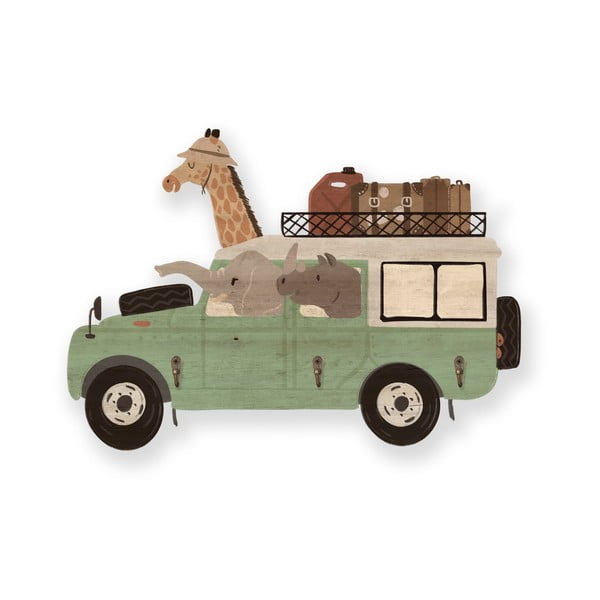 Appendiabiti verde per bambini Safari Van - Little Nice Things