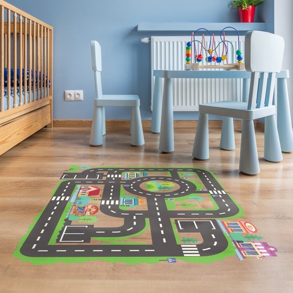 Adesivo per pavimenti in vinile per bambini Viaggio - Ambiance-image-1
