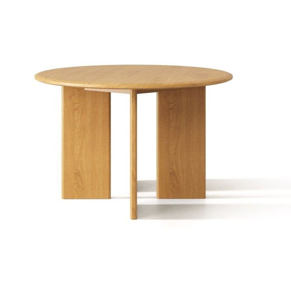 Tavolo da pranzo rotondo in rovere massiccio ø 120 cm Charlotte – Micadoni 