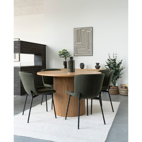 Sedie da pranzo verde scuro in un set di 2 Maceda - House Nordic-image-1