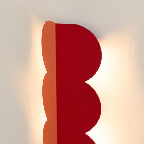 Lampada da parete rossa in alluminio BISCUIT – Thoro-image-3