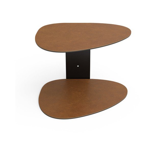 Mensola marrone cognac in acciaio 29 cm Curve Bull – LIND DNA