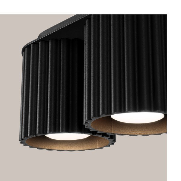 Faretto nero in metallo 10x21 cm Zora – Sollux-image-4
