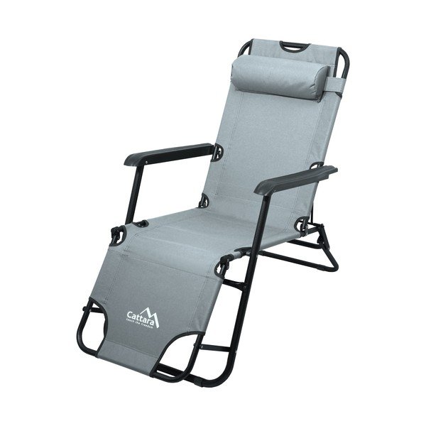 Sedia a sdraio da giardino grigia Comfort - Cattara