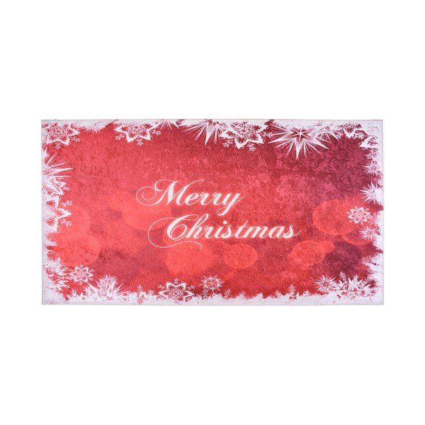 Tappeto Merry Christmas bianco e rosso, 50 x 80 cm - Vitaus