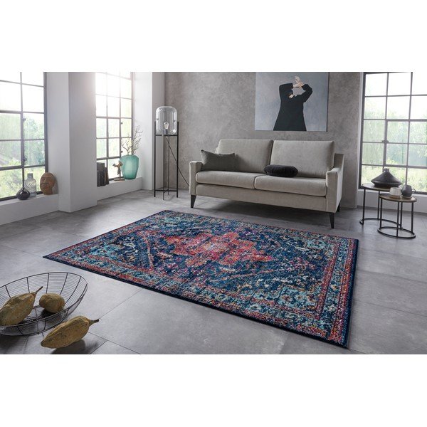 Tappeto blu scuro-rosso , 120 x 170 cm Azrow - Nouristan-image-1