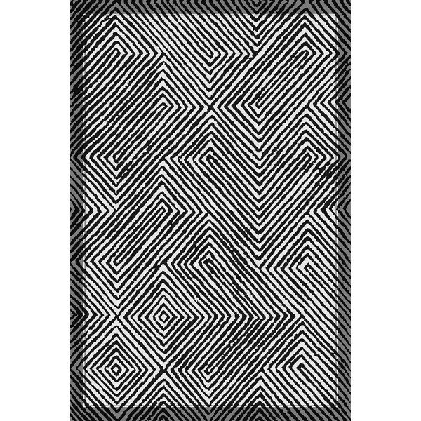 Passatoia bianca e nera lavabile 80x200 cm Rimio – Vitaus