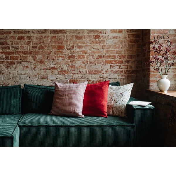 Federa con motivo natalizio 40x40 cm Mistletoe - Linen Tales-image-2