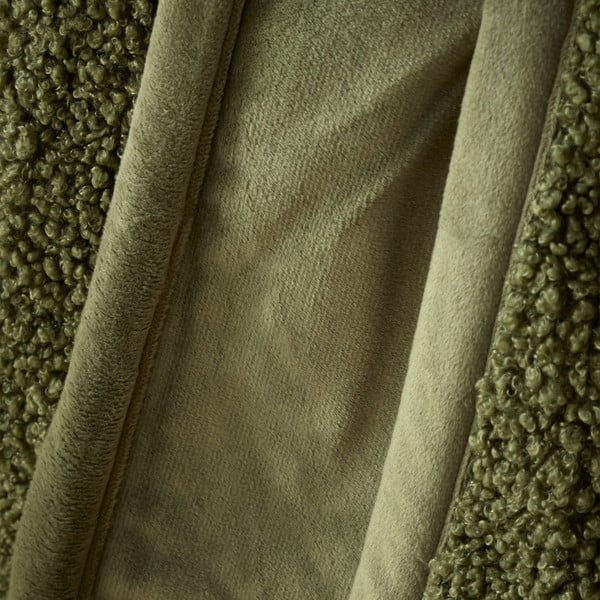 Coperta in micropile verde 130x170 cm Velvet Boucle - Catherine Lansfield-image-1