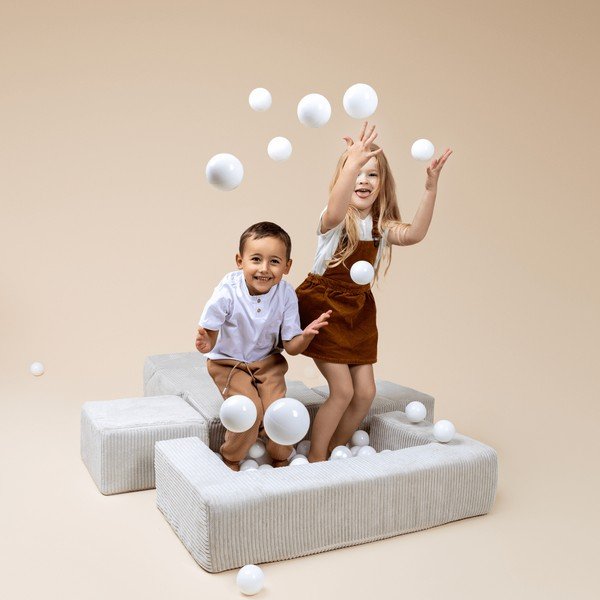 Gioco per psicomotricità rosa in velluto a coste 6 pz altezza totale 40 cm 100x35 cm Montessori – Meowbaby-image-1