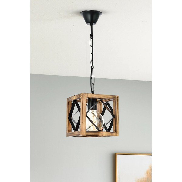 Lampada a sospensione in legno di abete Zikzak Rustik - Opviq lights-image-1