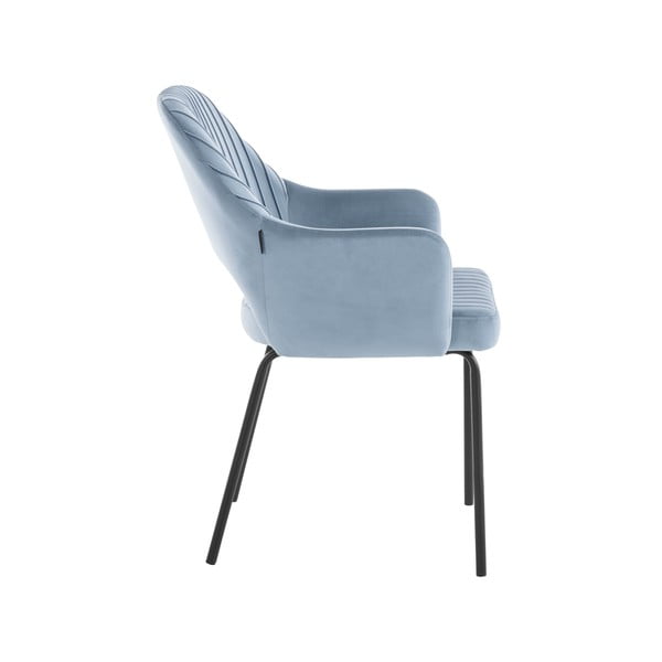 Sedie da pranzo in velluto azzurro in set di 2 pezzi Britney - Støraa-image-4