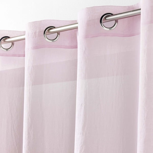Tenda sottile rosa 140x280 cm Telma – douceur d'intérieur-image-1