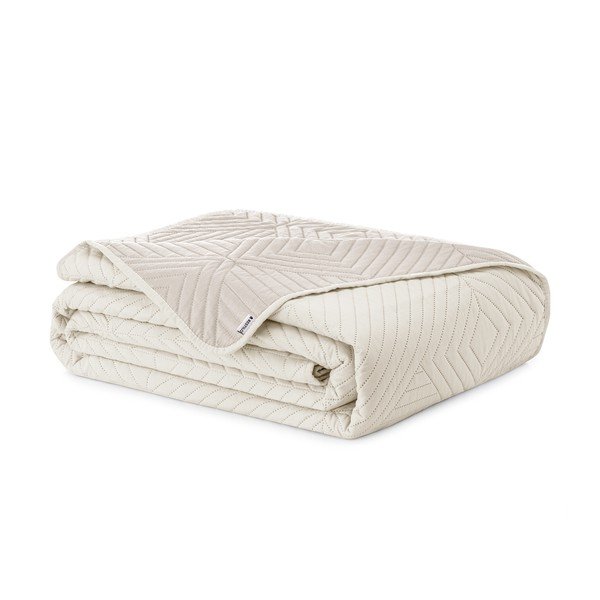 Copriletto color crema in microfibra con rivestimento trapuntato 220x240 cm Softa – Restilo