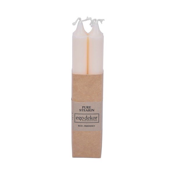 Set di 4 candele lunghe beige Ego Dekor ED, durata di combustione 7 h - Eco candles by Ego dekor-image-1