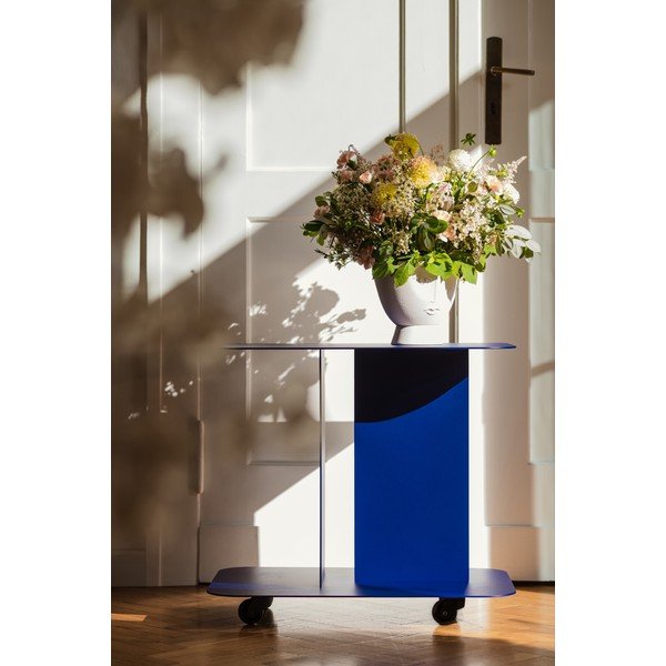 Tavolino da servizio in metallo su ruote 40x60 cm HO – noo.ma-image-1