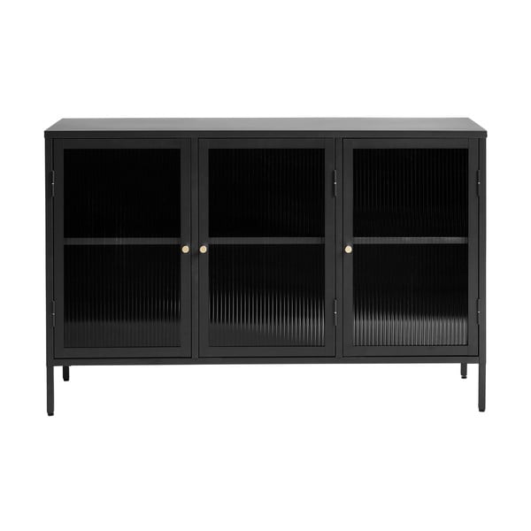 Vetrina in metallo nero 132x85 cm Bronco - Unique Furniture