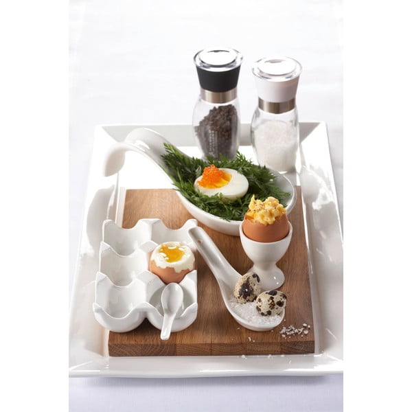 Portauovo in porcellana bianca Basic - Maxwell & Williams-image-1