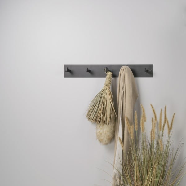 Attaccapanni da parete nero in metallo 70 cm Leatherman – Spinder Design-image-3