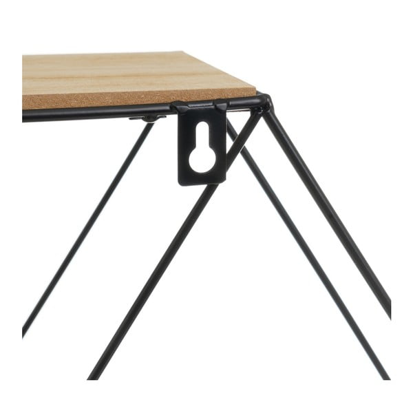 Scaffale a castello in colore nero-naturale 50 cm - Casa Selección-image-2