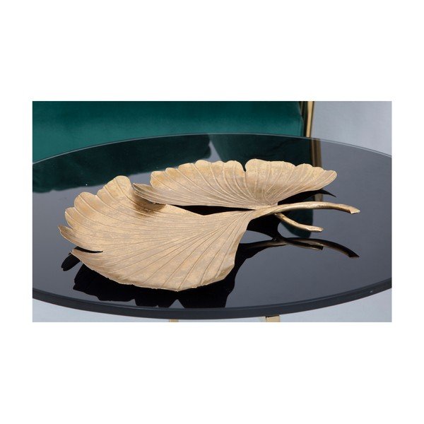 Dekorace ve zlaté barvě Mauro Ferretti Double Leaf, 40 x 32 cm-image-1