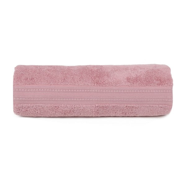 Asciugamano rosa in cotone e bambù Laverne, 70 x 140 cm Lavinya - Foutastic