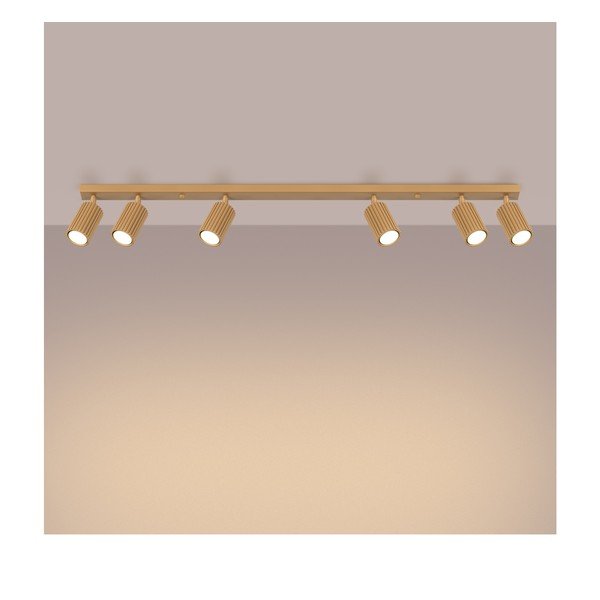 Faretto dorato 6,5x117 cm Gleam – Sollux-image-2