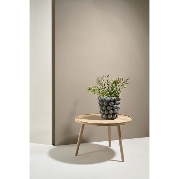 Tavolino rotondo in legno di quercia in colore naturale ø 70,5 cm Ebern - Villa Collection-image-1