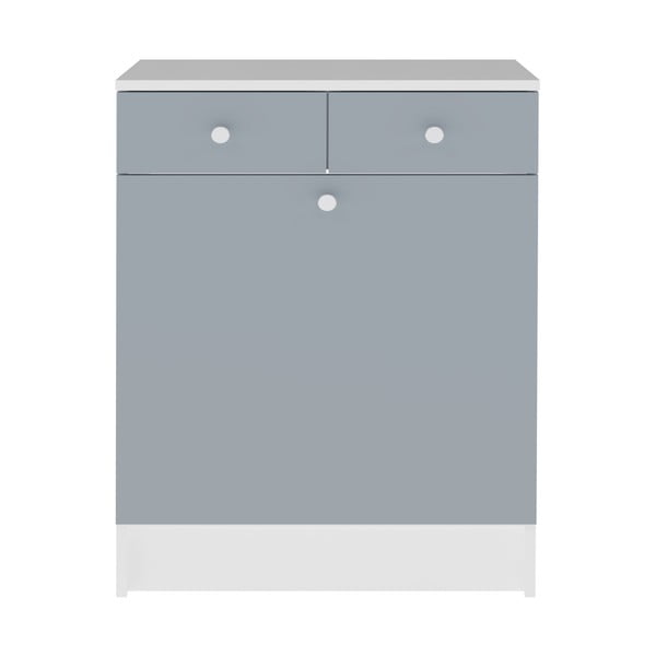 Mobile bagno grigio e bianco 60x82 cm Combi - TemaHome