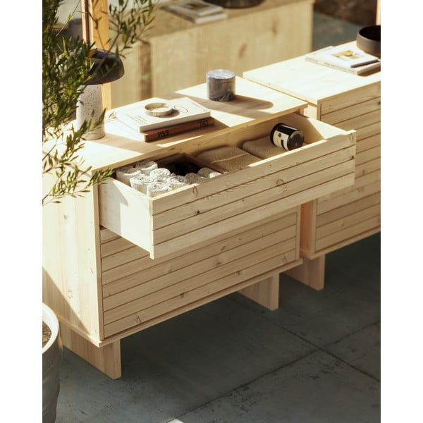 Cassettiera in legno di pino naturale Kommo - Karup Design-image-3