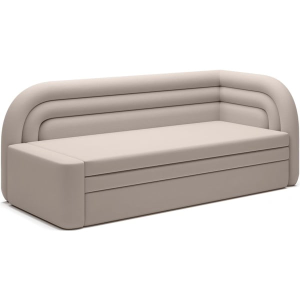 Divano beige allungabile/con contenitore con penisola a destra e rivestimento in velluto 223 cm Fabillo – ELTAP-image-2