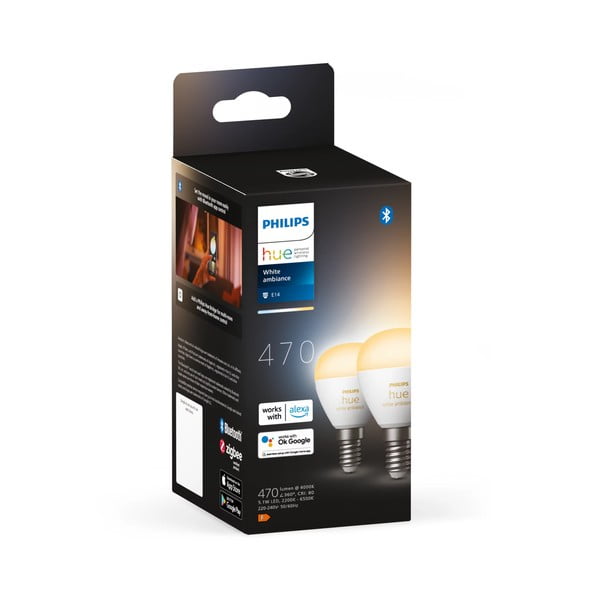 Lampadine smart in set da 2 pz E14, 5 W White ambiance - Philips Hue-image-2