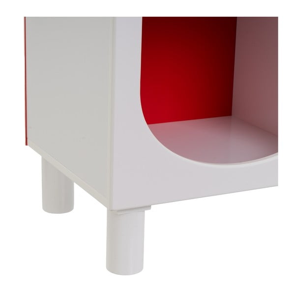 Libreria rossa e bianca 76x70 cm - Casa Selección-image-3