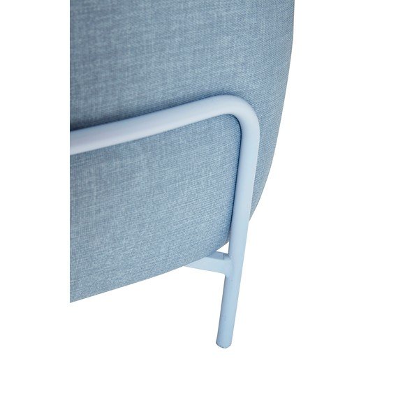 Pouf blu con struttura in metallo Carry - Hübsch-image-3