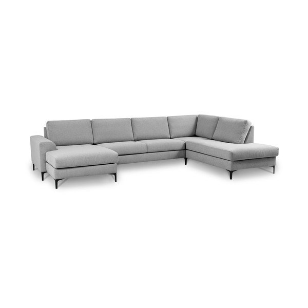 Divano angolare grigio (angolo destro/"U") Henry - Scandic-image-1