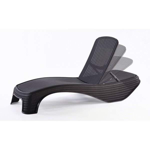 Sedia a sdraio da giardino in plastica verde scuro Atlantic - Keter-image-1
